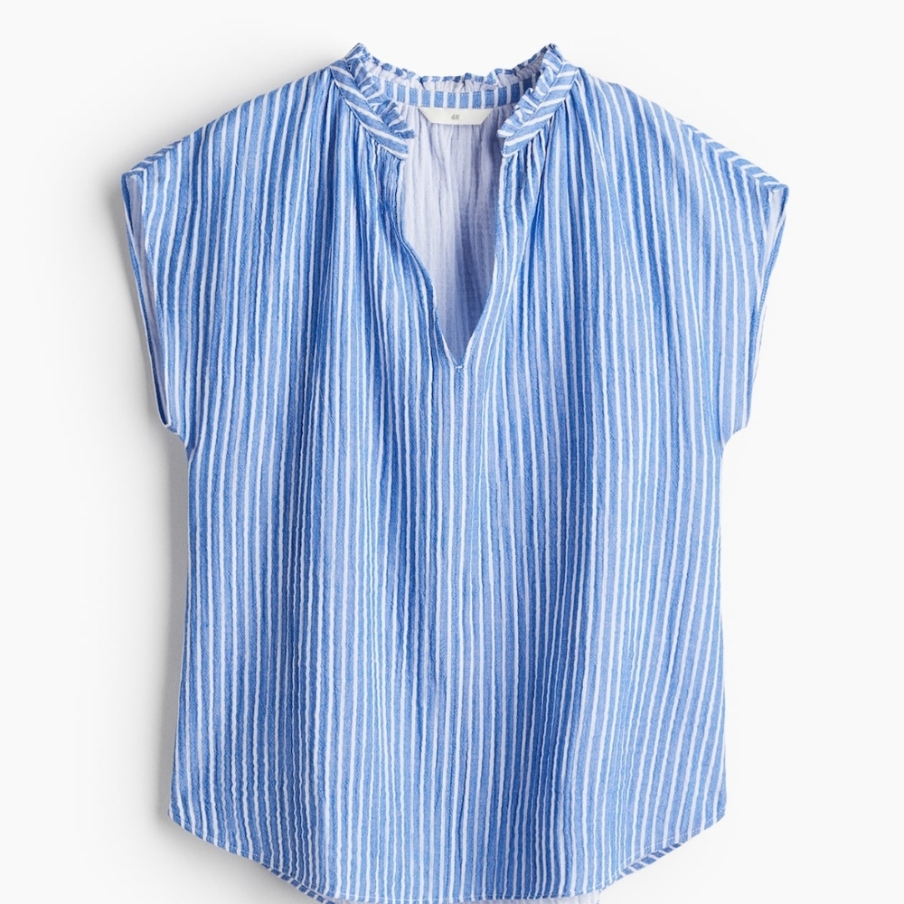 Blue Striped Women's Top